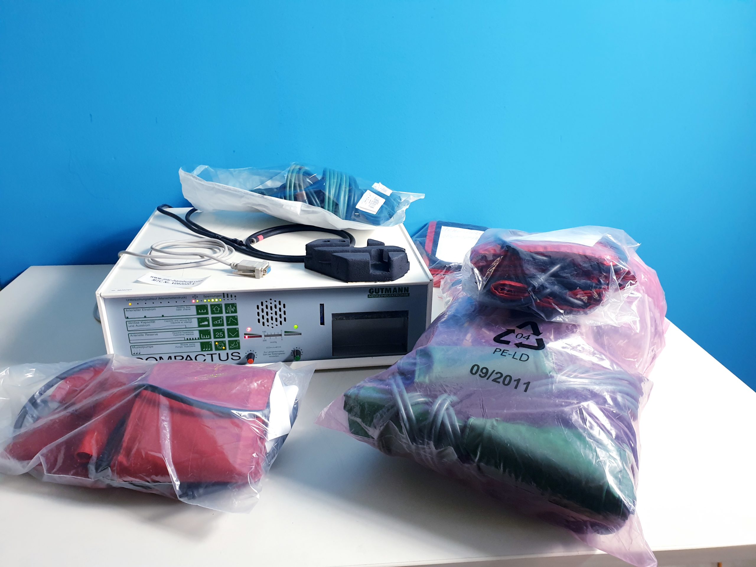 GUTMANN Compactus 7132 Pulsoximeter Vennenverschluss Pletysmographen mit Zubehör