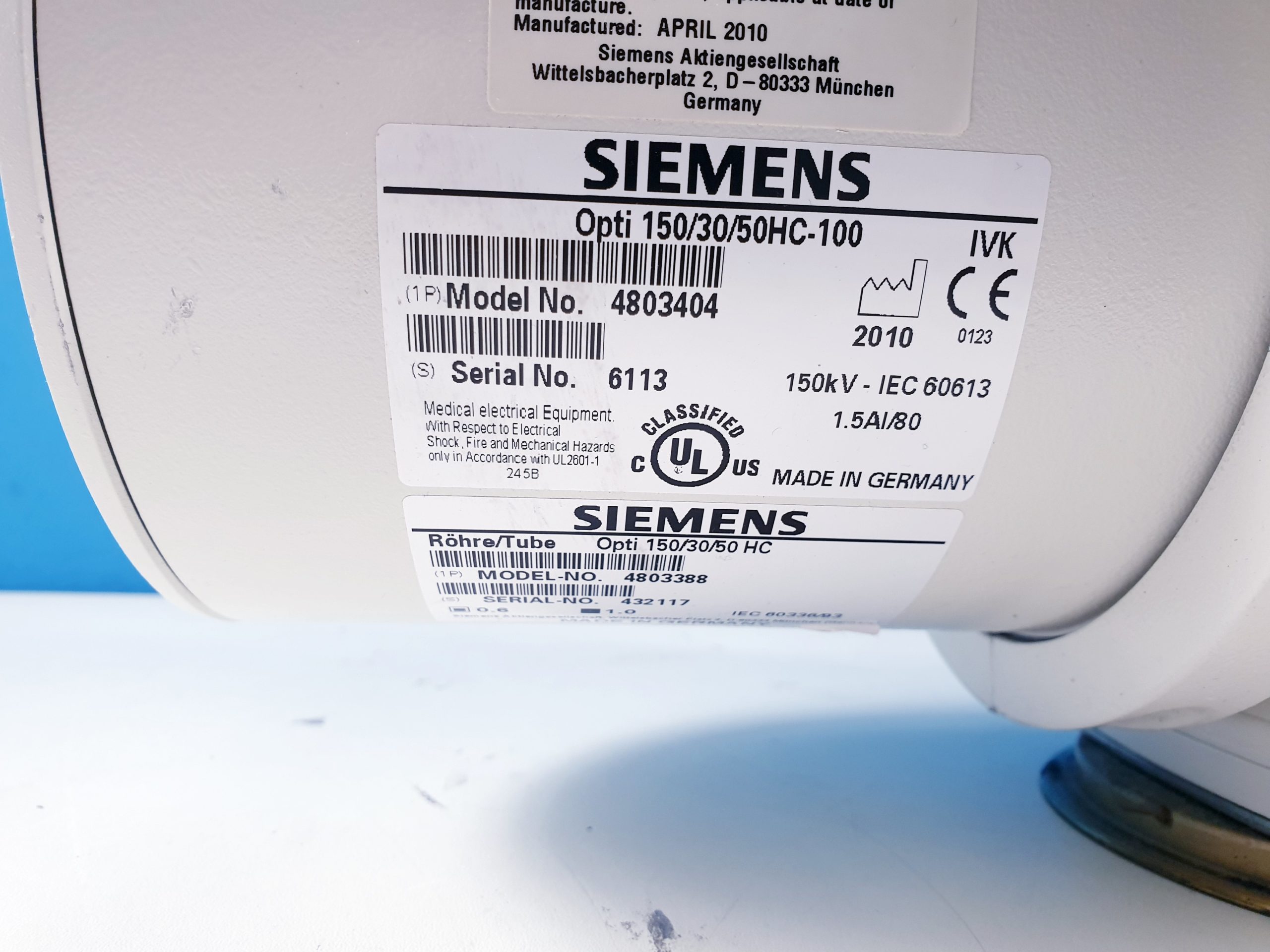 Siemens Opti 150/30/50HC – 100 150KV DOM 2010