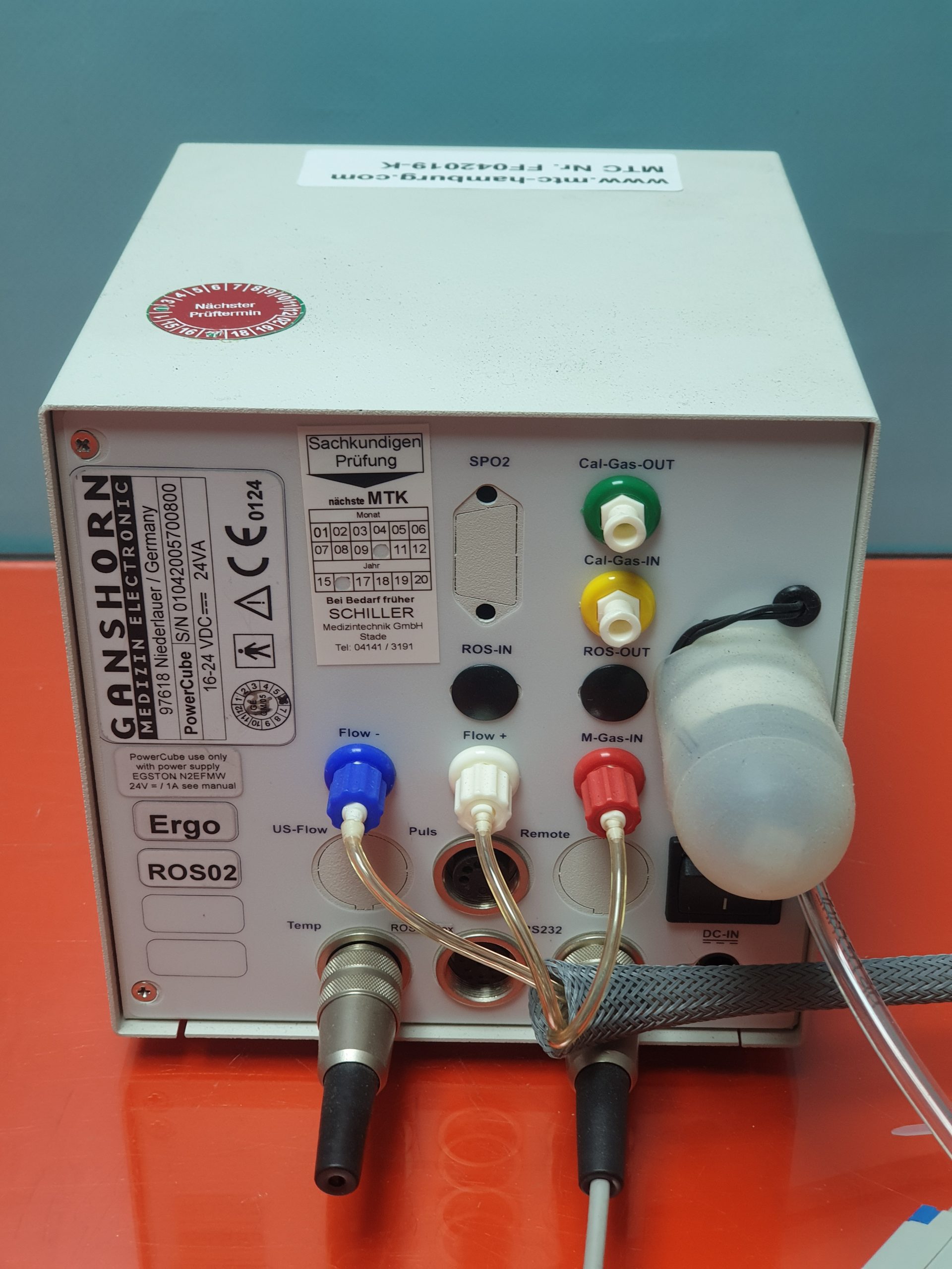 GANSHORN PowerCube Ergo SPO2 Power Cube Repiratory ErgoSpirometry Spirometer Plethysmograph