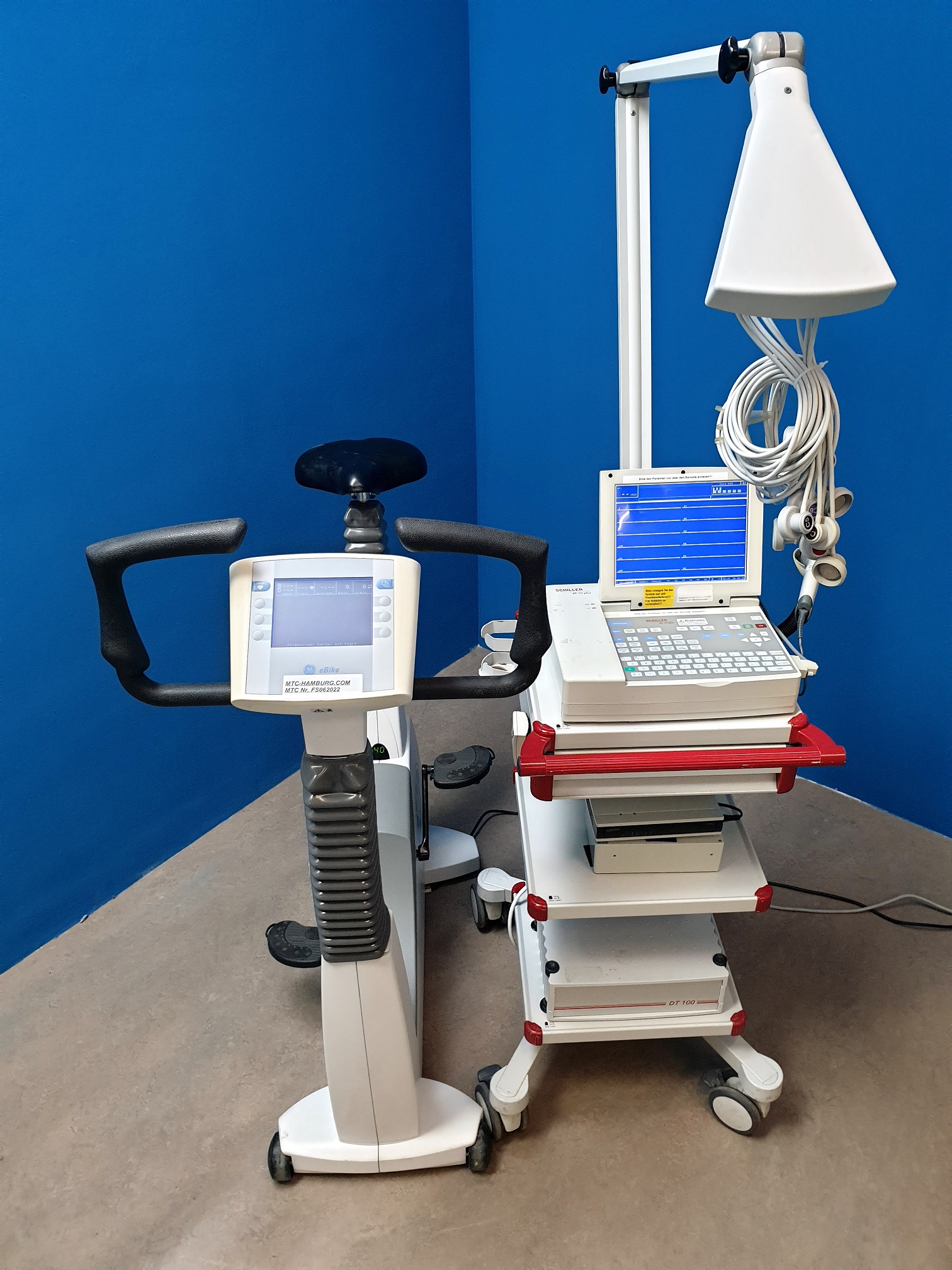 Schiller Ergometrie Einheit – GE eBike Ergosana Ergometer + AT10 Plus Ekg + DT100 Sauganlage + Strässle +….