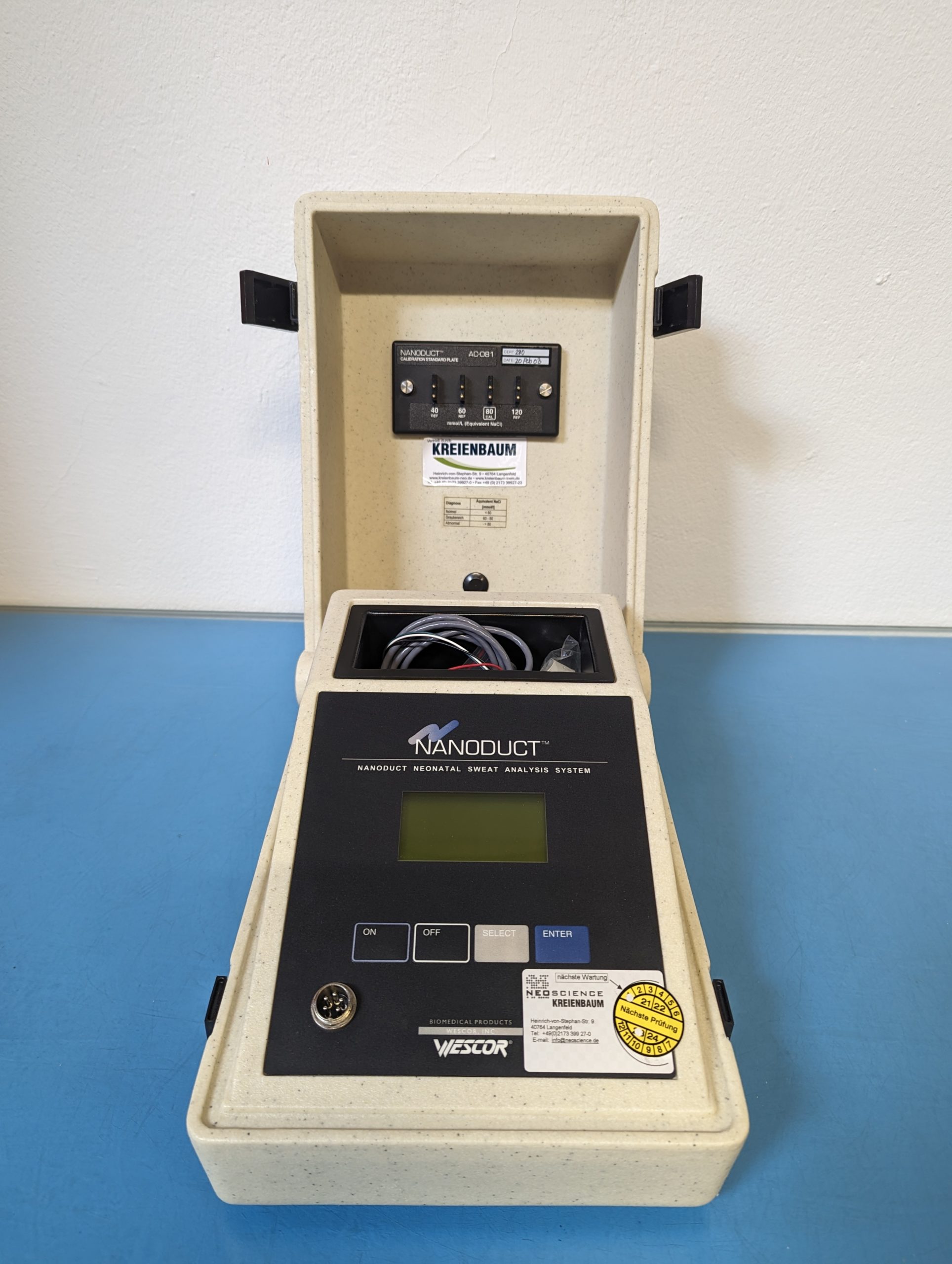 Wescor Nanoduct Neonatal Sweat Analysis System –