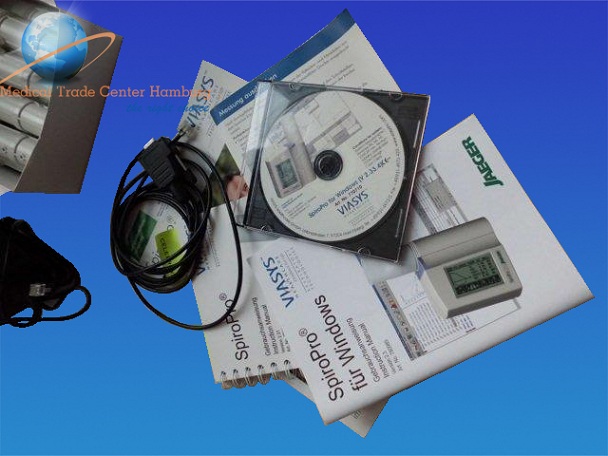 Jaeger SpiroPro Lungenfunktionsmessgerät / Spirometer Inkl. Software , Kalibrierpumpe …