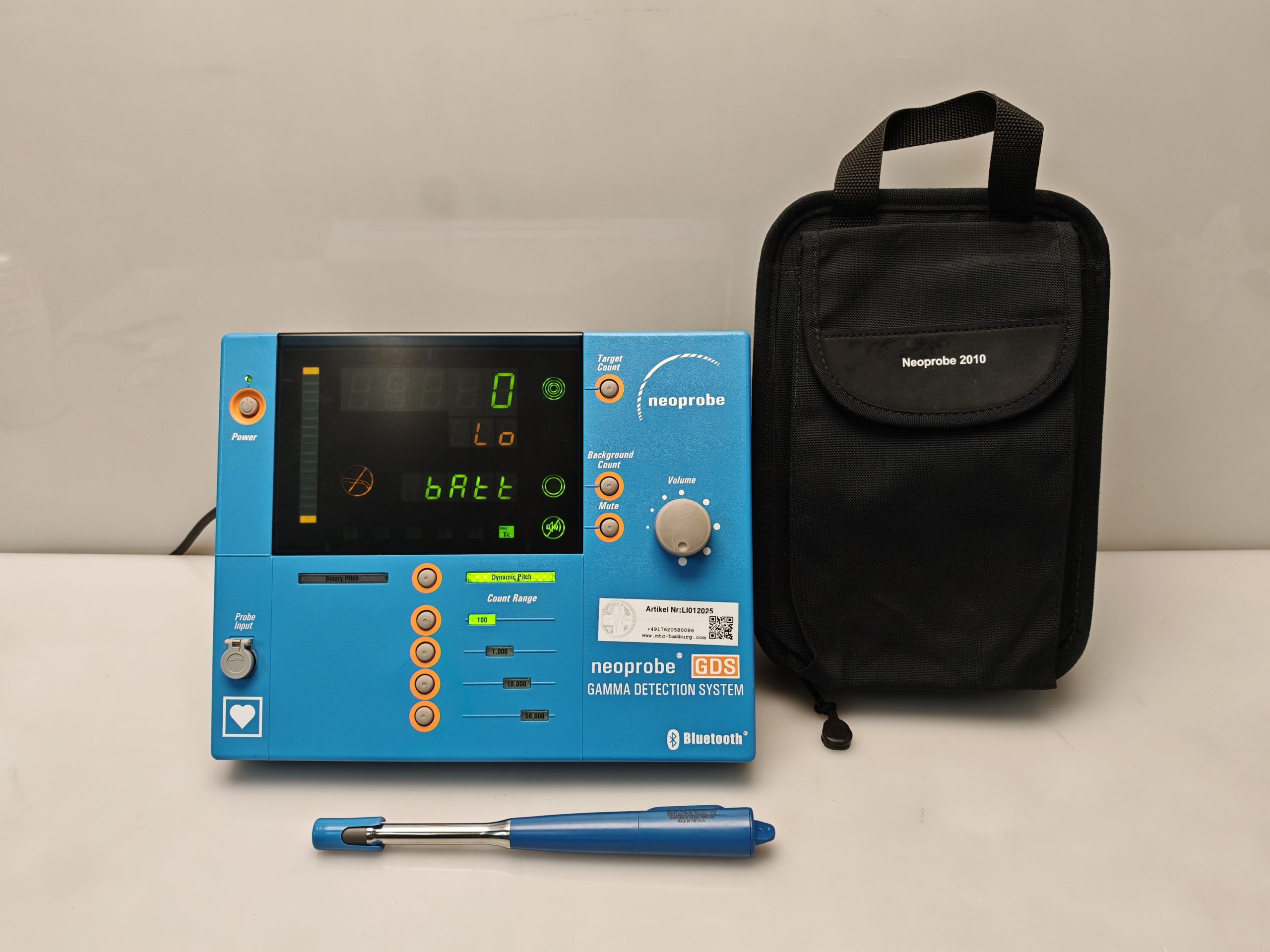 Neoprobe GDS 2300 Bluetooth drahtlose Gammastrahlungsdetektorenzähler mit einer Sonde GDS 2010