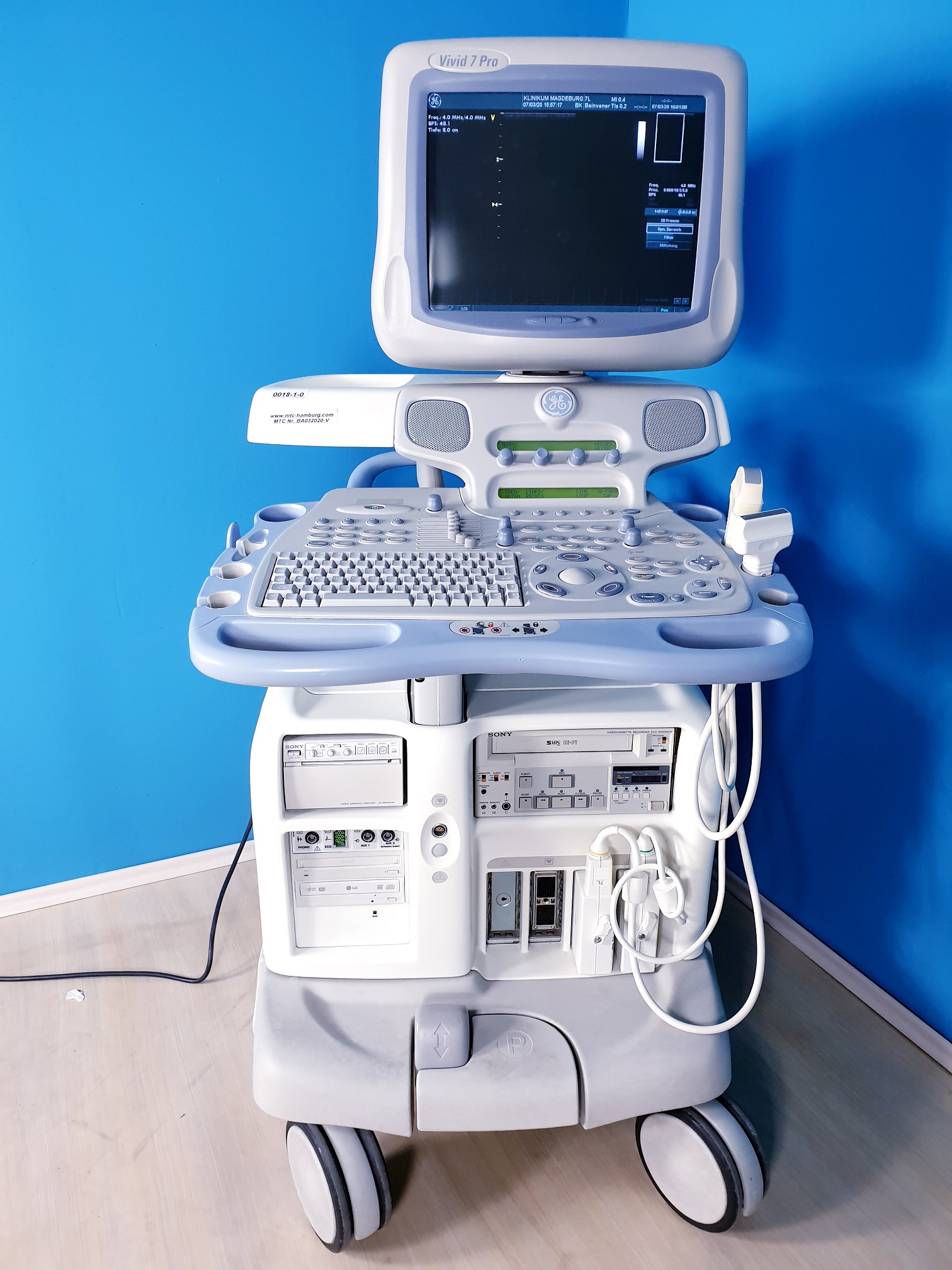 GE VIVID 7 Pro Kardiomaschine mitr konvex und Linear