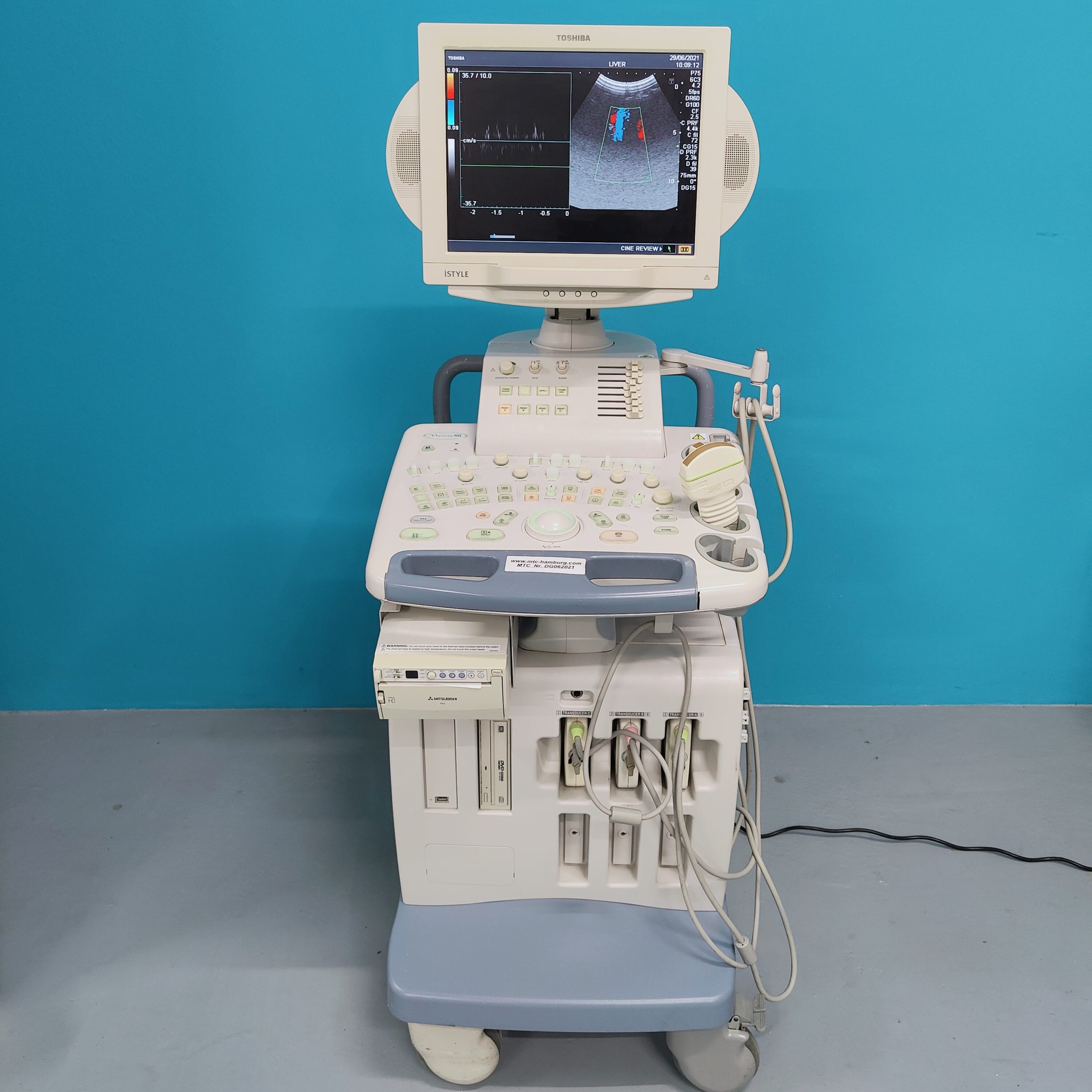 Toshiba Nemio XG SSA-580A – PVM-375AT – PLM-703AT – PSM-30BT Echo Kardio – P93 Farbdoppler Doppler
