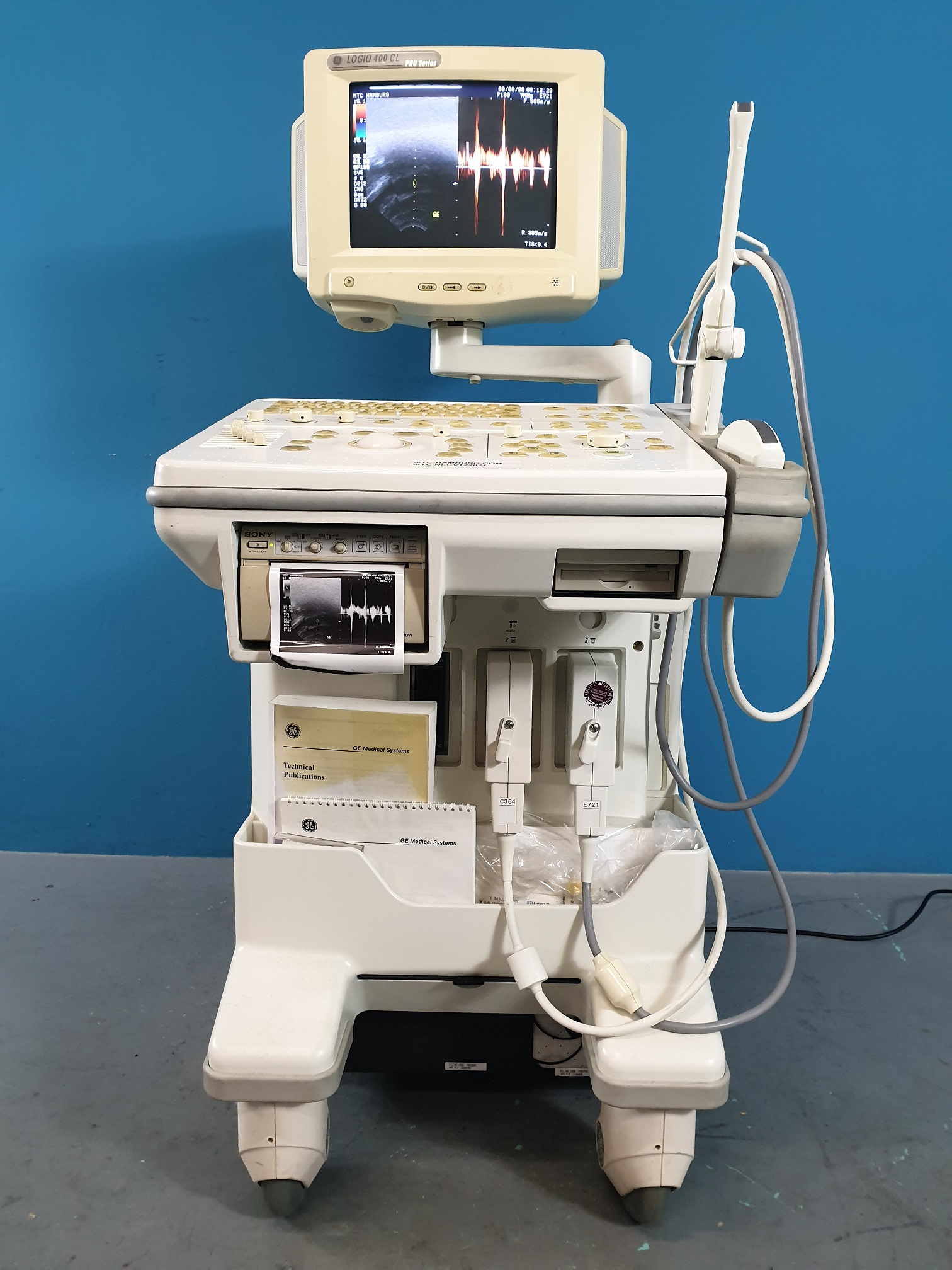 GE Logiq 400 Pro Farbdoppler mit Konvex und Endovaginal