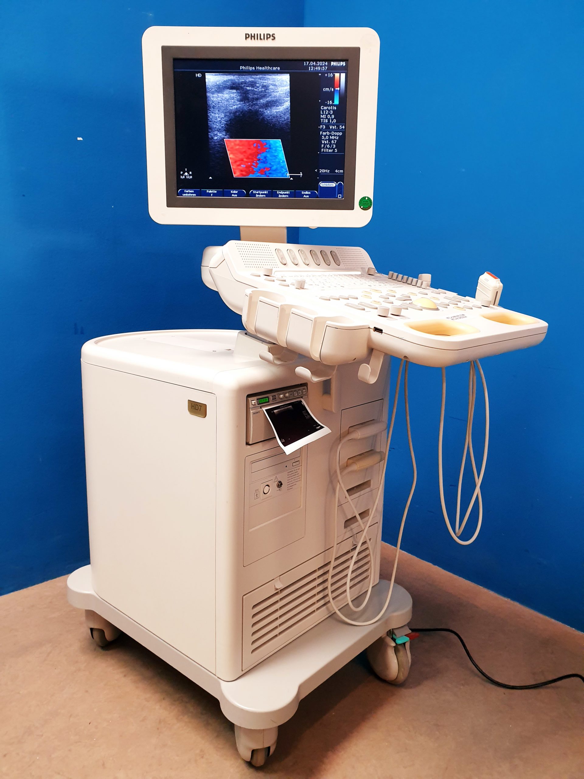 Philips HD7 Ultraschallgerät + S4-2 + L12-3 – Kardiomaschine