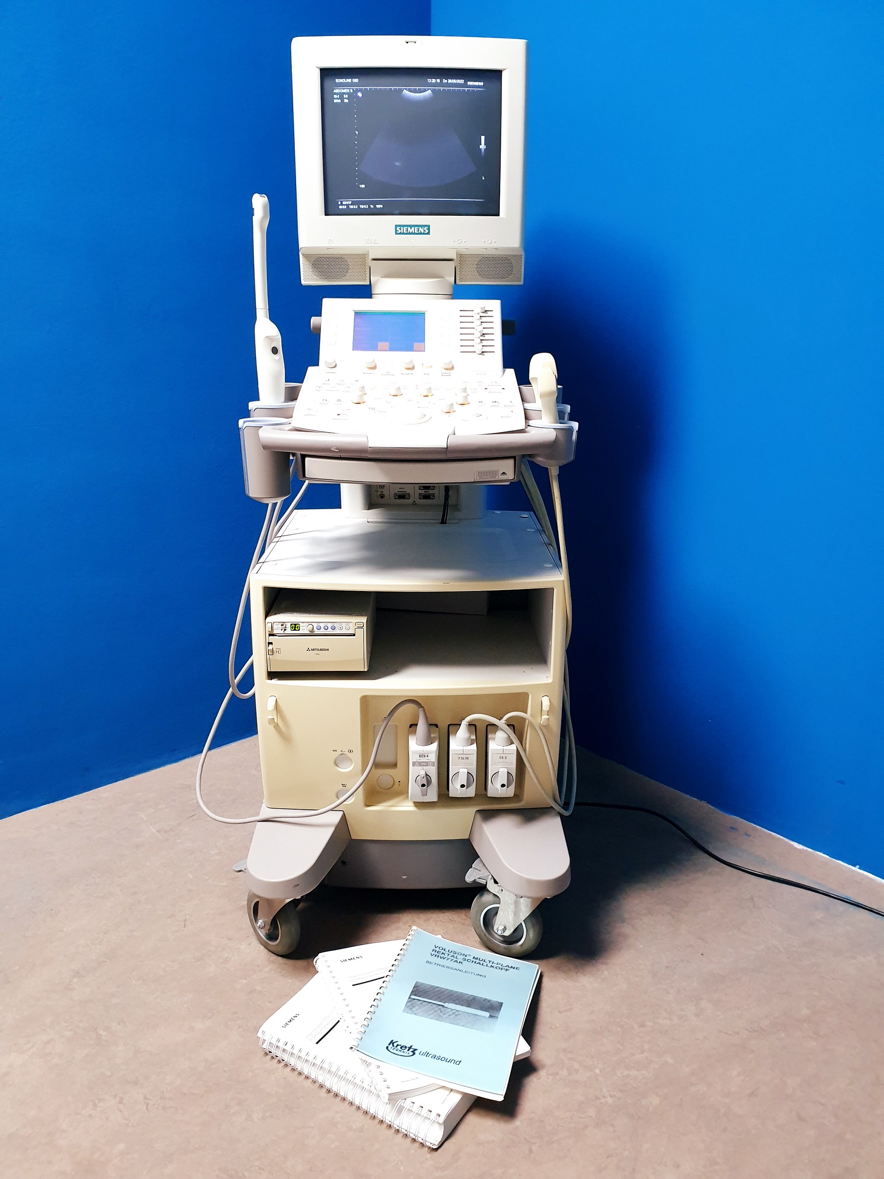 Siemens G50 // G 50 MIT C5-2 Konvex + 7.5L70 Linear + BE09-4 Endovaginal + Printer – Farbdoppler