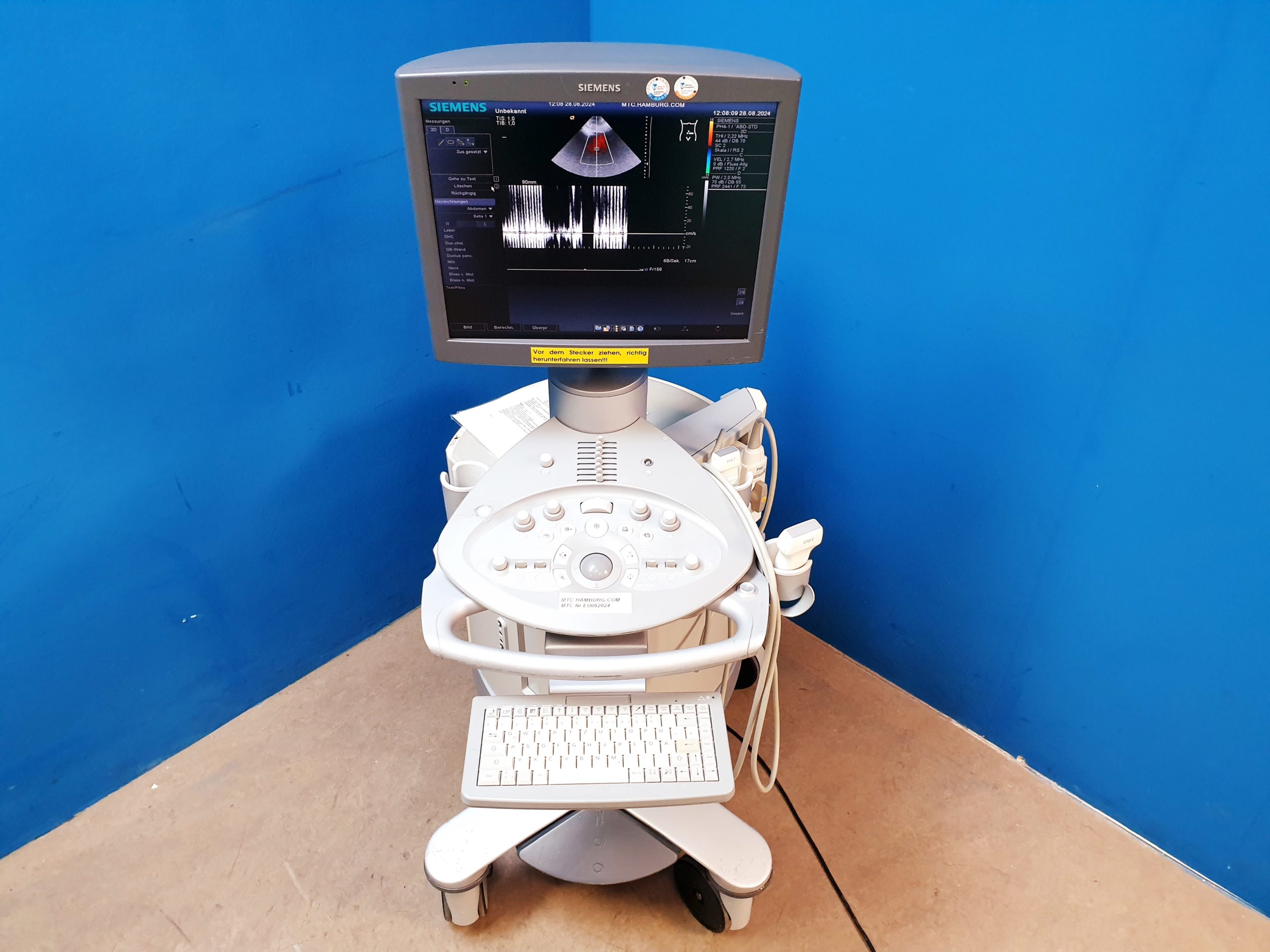 Siemens Acuson Antares Fahrdoppler Doppler + VFX9-4 + PH4-1 Kardio DOM 2011