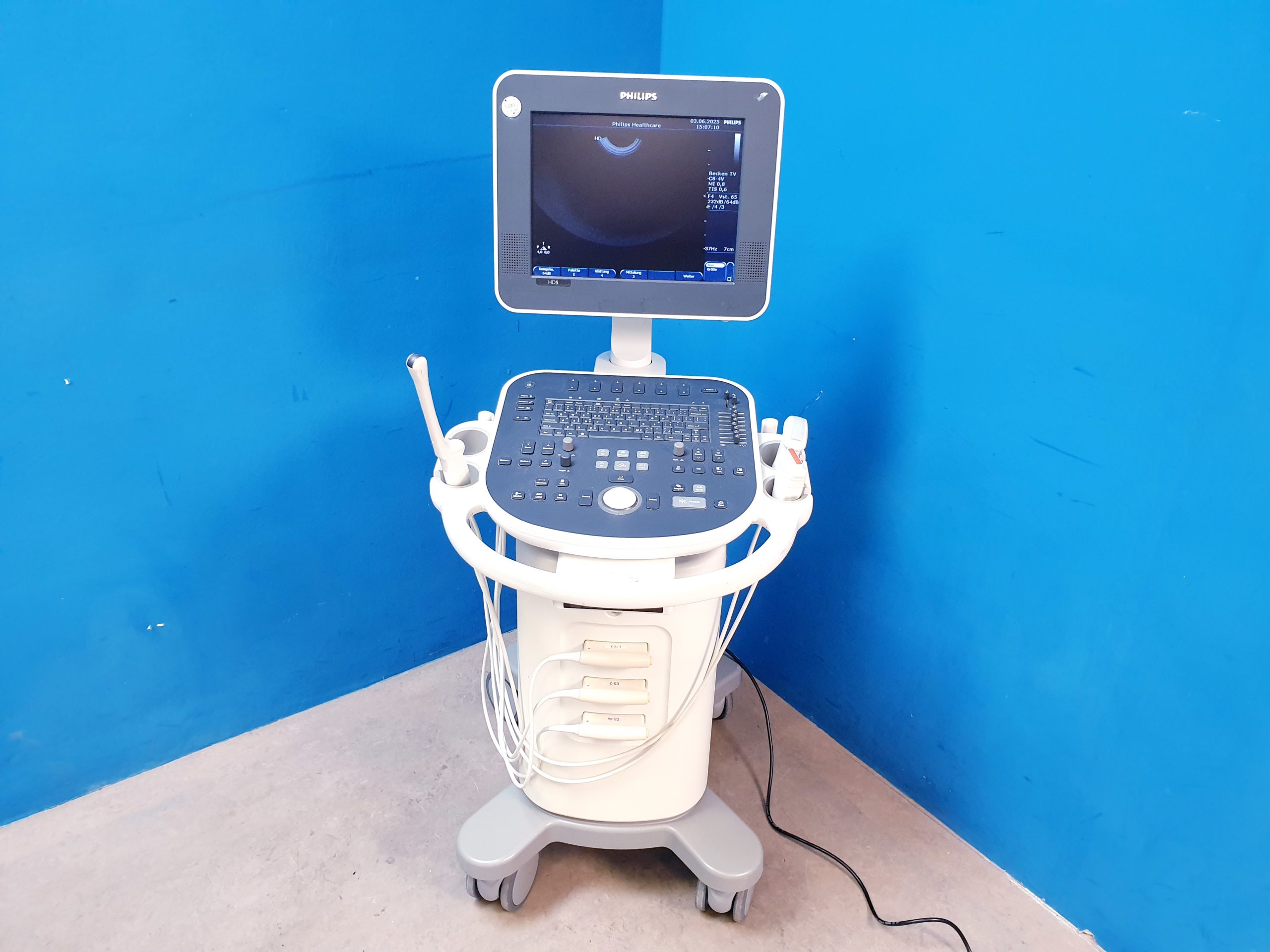 Philips HD 5 HD5 + C5-2 + C8-4v + L12-3 – Gynmaschine Farbdoppler