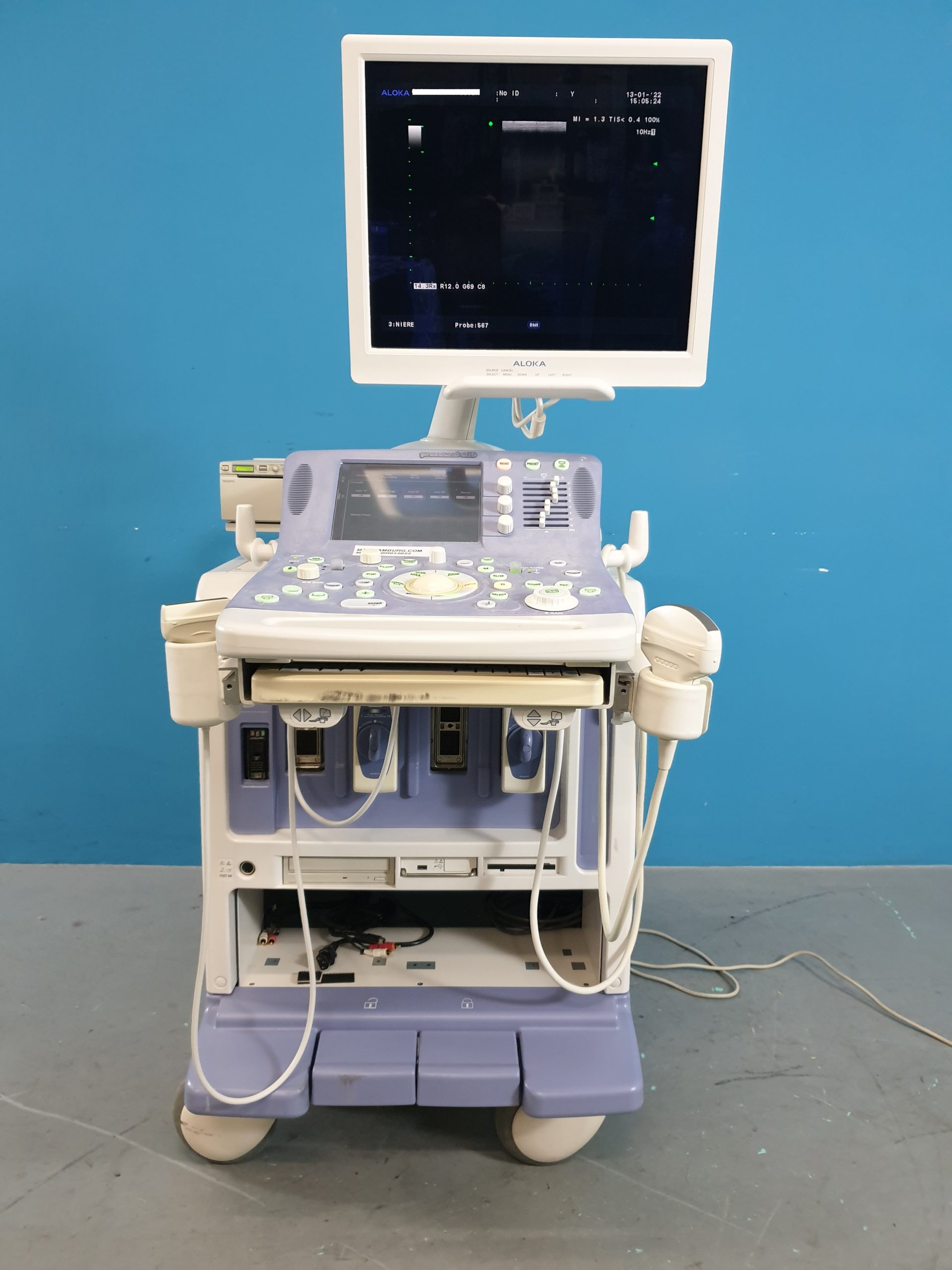 Aloka Prosound Alfa 10 Farbdoppler mit Konvex, Linear und Printer ,
