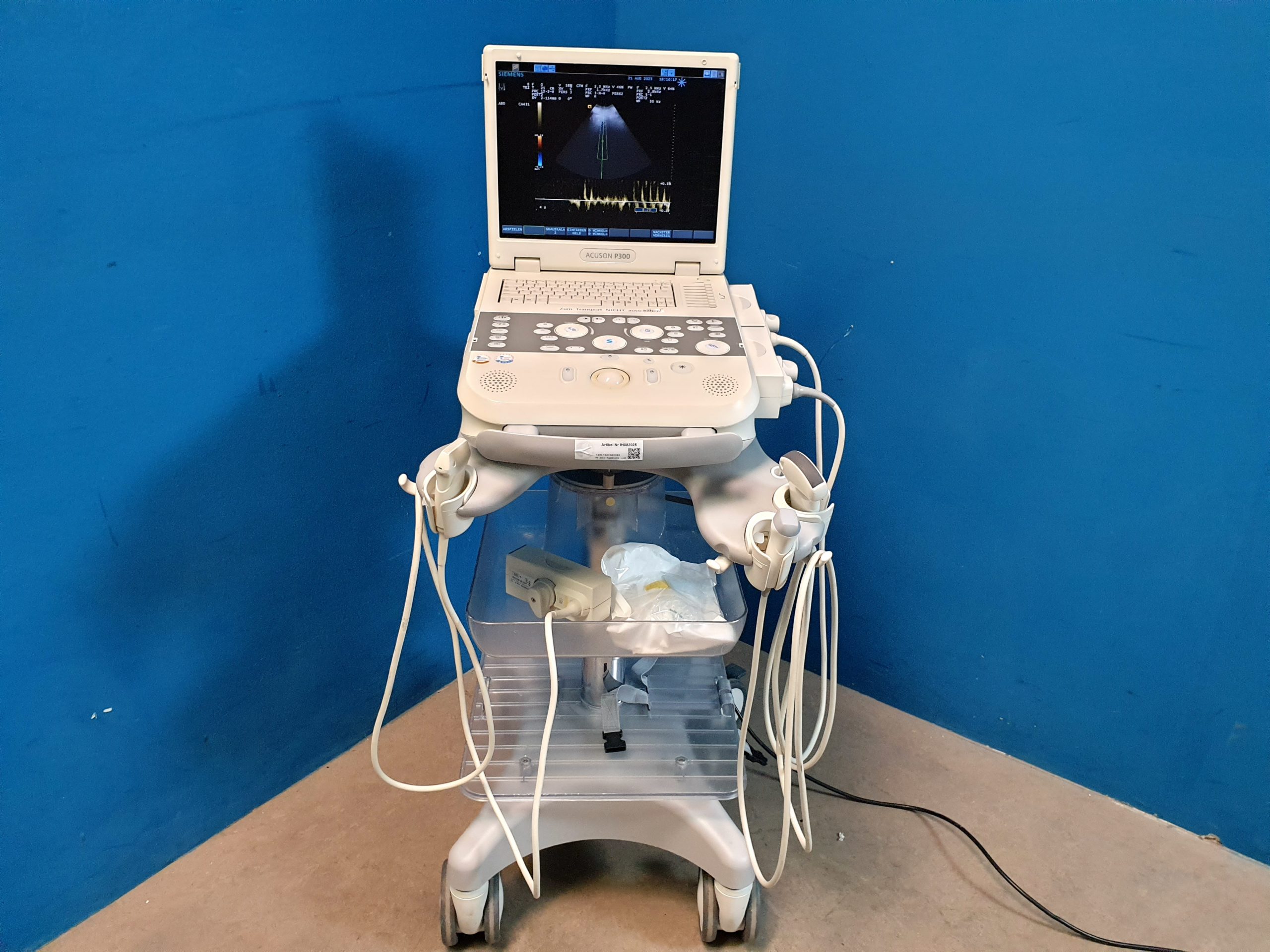 Siemens Acuson P300 P 300 – CA431 – PA230 – LA435 Tragbar Farbdoppler – Doppler