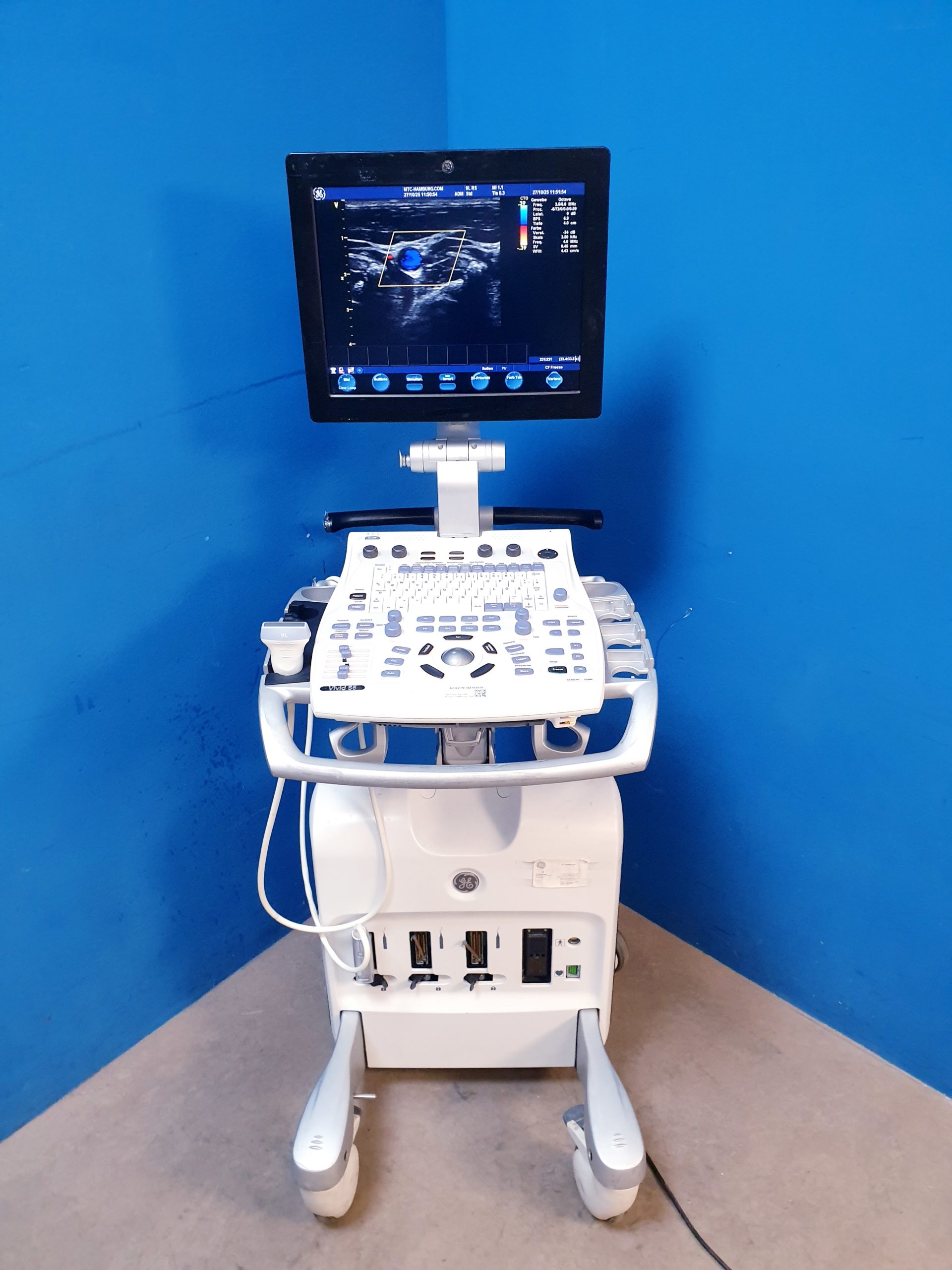 GE Vivid S6 S 6 Ultraschallgerät – Farbdoppler + 9L Linear Sonde Anschlüsse sind defekt